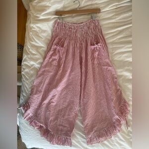 COTTAGECORE BOHO FAIRY 70s VACATION Feminine Striped 100% Cotton Harem Pants